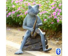 Spi Rana Bluesman Scultura da giardino con altoparlante Bluetooth