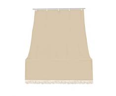 IlGruppone Tenda da Sole Tessuto Resistente per Balcone con Anelli Lavabile a Caduta - Beige - 140x250 cm