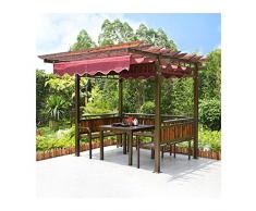 Pergola per Esterni Villa Mobili da Giardino, Gazebo da Giardino, Padiglione del Patio, Portauva con Tavolo e sedie, Padiglione del Cortile Esterno Tenda da Giardino in Legno Uso Commerciale Bar