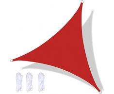 DKLE Tenda a Vela Parasole Triangolare 2.5x2.5x2.5 m, Resistente e Traspirante Vela ombreggiante Impermeabile, IProtezione Raggi 95% UV Tenda a Vela, per Patio, Giardino, Pergola, Backyard, Outdoor