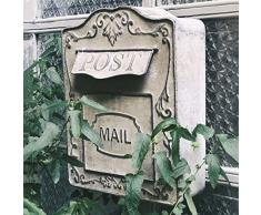WHZ Cassetta Postale A Muro Cassetta delle Lettere in Stile Americano Cassetta Postale Vintage per Esterni Cassetta delle Lettere in Ferro per Uffici Domestici