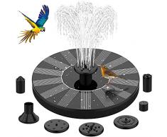 Baonuor - Fontana a zampillo a energia solare, modello 2020, con 5 effetti, pompa per fontana galleggiante per laghetti da giardino o fontane, vaschetta per gli uccelli o per i pesci