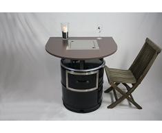 'Camino da tavolo "Lord per il balcone, fuoco, Riscaldamento tavoli, Winter Grill, Gas camino sul fusto, anche per integrierbaren per barbecue, acciaio inox