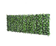 Outsunny Rotolo Siepe Sempreverde Artificiale Sintetica Finta 1×3m Balcone Recinzione Giardino