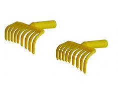 acquaverde 2 Pezzi RASTRELLO Raccolta Olive MANINA 9 Denti CM 14 X 20 con Foro Conico 27 mm per Asta