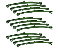 CODIRATO 12 Pezzi Connettori di Palo in Plastica Graticcio Regolabili Paletti Estensibile per Gabbia di Pomodoro e Piante Rampicanti (Verde, 25.5-35.5CM)