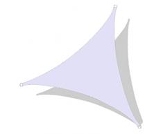 DKLE 2.5x2.5x2.5 m Vela Ombreggiante Impermeabile Giardino, Tenda A Vela Parasole Triangolare, Tenda Parasole Balcone con Kit di Montaggio, per Esterni Giardino Verande