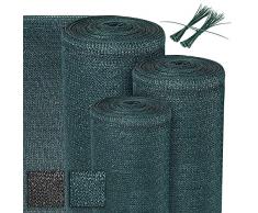 Sol Royal Telo ombreggiante SG 80-1000x150cm - Rete ombreggiante 165 g/m² - frangivento frangivista - Verde - Tessuto HDPE con Fascette - Recinzione in Tessuto per Serra, Giardino e Balcone