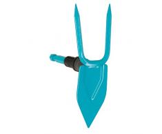 Zappa GARDENA combisystem: Zappa con lama a cuore, 2 denti, larghezza di lavoro 7 cm, in acciaio di alta qualità, rivestita con Duroplast (3215-20)