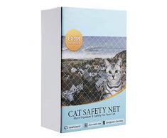 BKVESHI Rete Protettiva per Gatti Trasparente Rete di Sicurezza con Tasselli, Ganci, Corda Fissaggio, Rete Gatti per Balcone, Terrazzo, Finestra e Giardino (3x8m)