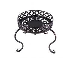 Yardwe Stand di Piante in Metallo per Piante da Interno ed Esterno Supporto per Fiori Supporto per vasi da Fiori Rack di Ferro Giardino portavasi da Interno da Balcone (Bronzo)