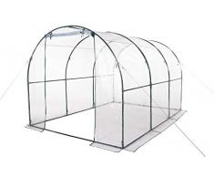 Serra a tunnel acciaio 200x300xh180 giardino orto protezione piante fiori 647-14