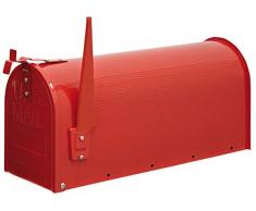 Domus USA/R Cassetta Postale Stile USA, Acciaio Verniciato, Rosso