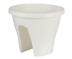Elho 7432423015000 Vaso Corsica da Balcone, 30 cm, Bianco
