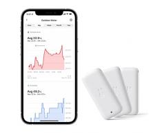 SwitchBot 3 Pezzi Igrometro Termometro da Esterno, 120m Portata Bluetooth, Termoigrometro da Interno, Sensore di Rugiada/VPD/Umidità Assoluta, Esportazione Gratuita Dati, 2 Anni Durata Della Batteria