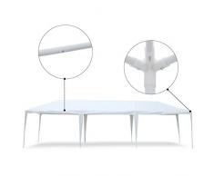Sekey - Gazebo da Giardino, 3 x 9 m, Impermeabile, Regolabile, per Giardini, Feste, Matrimoni, Picnic, UV30+, pareti Laterali, Colore: Bianco