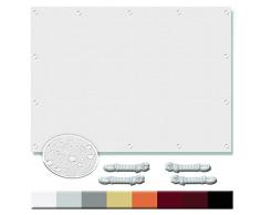 Vela Ombreggiante 3.5 x 5.5 m Impermeabile e Resistente Protezione Raggi UV Vela Tenda con Occhielli e Fascetta per Giardino Esterno terrazza, Sabbia, Bianco