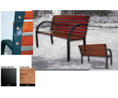 VERDELOOK Panchina a 2 posti da Giardino New York in Legno, 120x62 Altezza 82 cm, Naturale