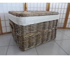 fantasie d oriente Cesto Baule PORTABIANCHERIA Vimini Rattan CM 88X55X60 H Cesto Porta Biancheria Giochi