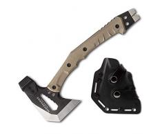 HX OUTDOORS Mercenarys - Ascia da ingegnere tattico multifunzione, a prova di esplosione, per campeggio, artiglieria, soccorso, martello per escursionismo, colore nero