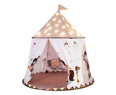 Tenda per bambini Playhouse, Teepee Tende da gioco per bambini pieghevoli leggere e portatili, per ragazze Casa per bambini, cortile, parchi, feste, con custodia (bianca)
