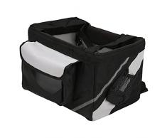 Cestino per bici, borsa per bicicletta per cani Borsa per cesto portabici anteriore staccabile per cani di piccola taglia media 15x11x9.8in