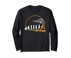 Men Barbecue Gift T-Shirt Evolution del Fumatore Tee Grill Maglia a Manica