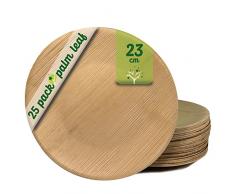 Piatti Di Carta Ecologici Compostabili 100% In Fibra Di Canna Da Zucchero - 18 Cm, Resistenti, Adatti A Microonde E Congelatore, Confezione Da 50 Pezzi Per Feste E Picnic - 2