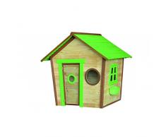 Casetta in legno verde bambini H140P130L140 giardino esterno casa gioco C1527069