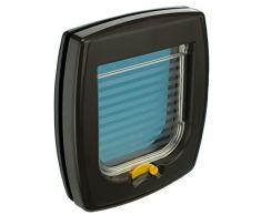 Ferplast Portina Basculante per Gatti e Piccoli Cani SWING 1 Gattaiola,Installazione Universale,Entrata e Uscita Controllabile 2 Vie,Tunnel Parziale,Marrone ,21.5 x 5 x 24 cm