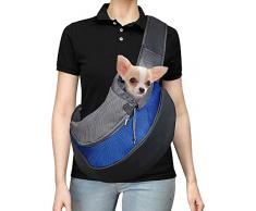 Voarge Borsa a Tracolla per Animali Domestici, Trasportino da Passeggio Ideale per Cani di Piccola Taglia o Gatti, Sacca da Trasporto Gatto e Cane, Ideale per Cani o Gatti Piccola