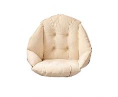 Cuscino Spesso Sedia con Schienale per LUfficio Auto Poltrona Sospesa da Giardino Sedia Dondolo Amaca Beige 48X52CM
