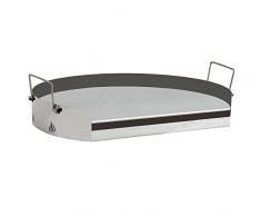 BBQ-Toro, piastra universale in acciaio inox, grill barbecue, rotondo, per grill a gas, a carbonella e molti altri