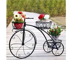 Supporto per Fiori Portavaso - Ferro Battuto Bicicletta Mouldling Metallo Vaso di Fiori Titolare Creativo Interno Allaperto Fioriera per Balcone Corridoio Giardino Terrazza, 78 X 24 X 55cm