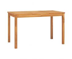 Festnjght Tavolo da Esterno, Tavolo da Giardino, Tavolo da Pranzo,Tavolo in Legno in Massello di Teak 120x70x77 cm