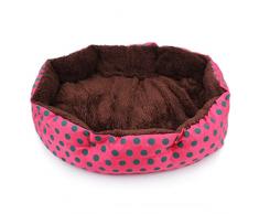 UKKO Letto per Cani Piccolo Animale Domestico Letto Cane Carino Cane Nido Polka Mat Pet Cat Nido Piccolo 58 * 45 * 11 Cm-Red