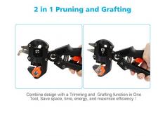 LEADSTAR Forbici da Innesto,7 PCS Forbici da Innesto Kit,Professionale Giardino Innesto Kit per Efficiente Potatura e Innesto per Alberi da Frutto/Pianta/Ramo,Garden Grafting Tool
