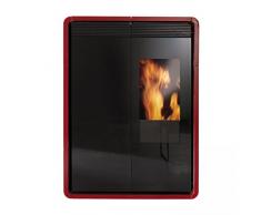 Edilkamin E656080 slim-line - pellet laffumicatoio Tiny rosso