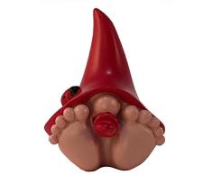 Baby gnomo Jasper in gigante miniatura - Baby gnomo con cappello rosso per giardino con fate e gnomi (altezza 15,2 cm)