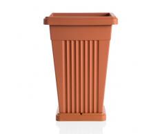 Bama 31906 Vaso Piramide con Sottovaso, Terracotta, 40x40x59 cm