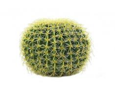 artplants.de Cactus Artificiale Cuscino della Suocera, Verde Giallo, 35cm - Cactus Finto/Cactus Palla