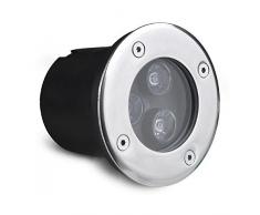 KIT DA 10 FARETTI LED WISDOM DA INCASSO PER ESTERNI DA 3W 270LM SEGNAPASSO CALPESTABILE IMPERMEABILE IP65 DISPONIBILE A LUCE BIANCO FREDDO 6500K. (3)