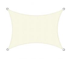 Sol Royal Tenda a Vela Impermeabile 2x3 m SolVision PS9 - tenda da sole per esterno - telo ombreggiante - parasole - tenda da giardino - Protezione Anti Raggi UV - Crema - Rettangolare 200x300 cm