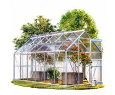 Gardebruk Serra da Giardino in Alluminio 7,2m² 380x190cm 11,73m³ 4 Finestre Orto Piante Esterno