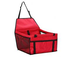 OUTLETISSIMO® TRASPORTINO ROSSO PER CANI E GATTI AUTO BOX E COPRISEDILE BORSA ANIMALI DOMESTICI 40 X 32 X 24