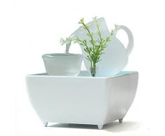 Elegante Scaletta Design Desktop Fountain, interfaccia USB Fontana Creativa Cascata con luci a LED, Decorare LUfficio del Soggiorno (Color : Blue, Dimensione : USB Plug)