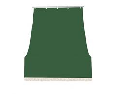 Tenda da sole tessuto resistente per balcone con anelli lavabile a caduta - Verde