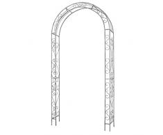 YANGXIN Arco Giardino Ferro Battuto Vintage Pergola in Metallo Padiglione Giardino per Giardinaggio Cortile Decorazione Giardino, Bianco