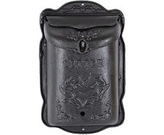 FANNISS Cassetta della Posta,Cassetta Postale Americana Cassetta delle Lettere a Parete, Cassetta delle Lettere in ghisa, Decorazione da Parete per Interni ed Esterni 9,8X4,3X15,4 Pollici(Color:C)