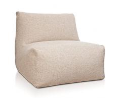 Deshome - Pouf Poltrona da giardino 90x90x90 cm sfoderabile per esterno e interno: Poltrona da esterno con imbottitura Puff design Light Pouf (Beige)